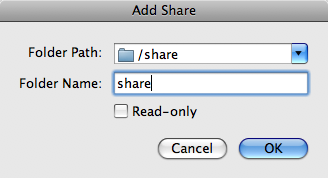add shared folder dialog